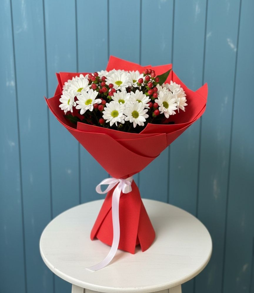 Букет цветов из: Хризантемы в Боброве