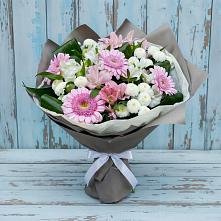 Букет цветов из:  Герберы, Альстромерии и Хризантемы в Боброве