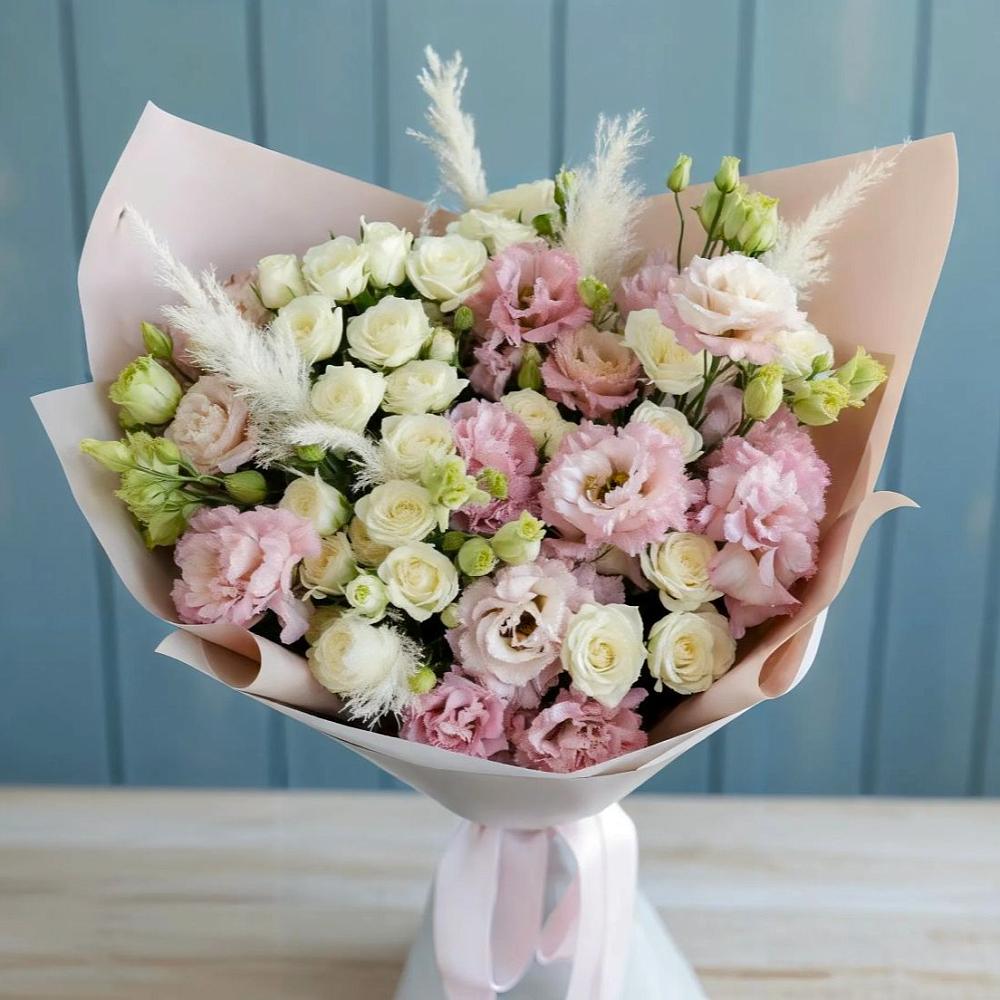 Букет цветов из: Альстромерии и Розы в Боброве