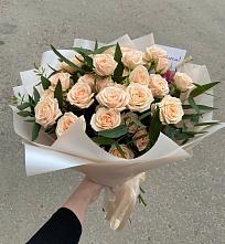Букет Кремовые розы Латте в Боброве