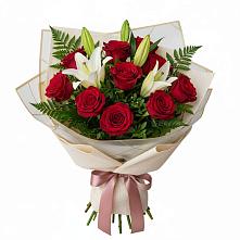 Букет цветов из:  Лилии и Розы в Боброве