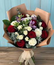 Букет цветов из:  Розы и Альстромерии в Боброве