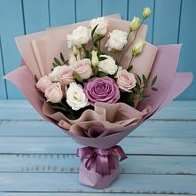 Букет цветов из:  Розы и Лизиантусы в Боброве