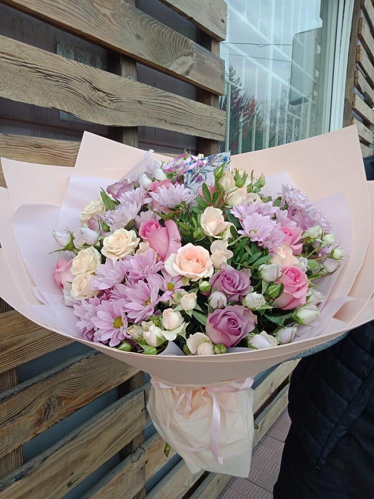 Букет цветов из: Розы и Хризантемы в Боброве