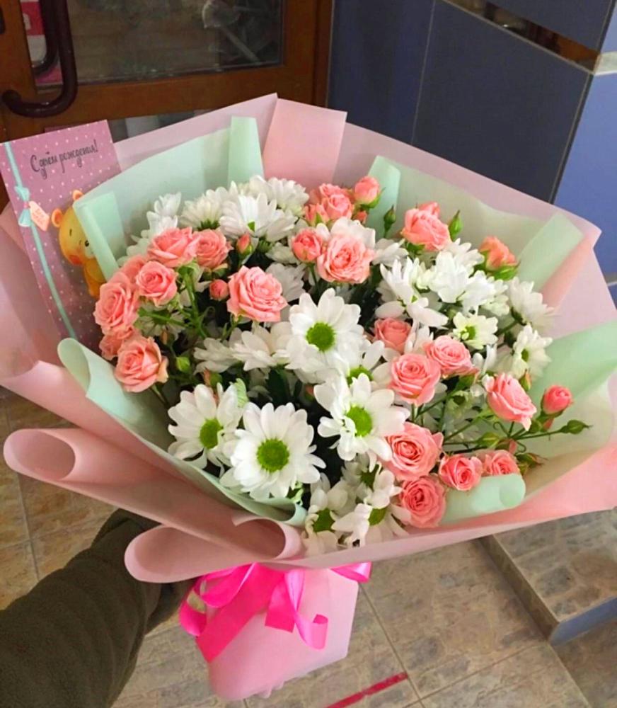 Букет цветов из: Розы и Хризантемы в Боброве