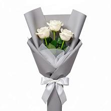 Букет 3 белые розы #REPLACE_PRED# Боброве