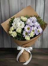 Букет цветов из:  Хризантемы и Розы в Боброве