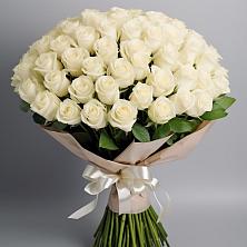 Букет 101 беля роза Белоснежка в Боброве