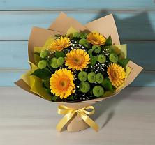 Букет цветов из:  Герберы и Хризантемы в Боброве