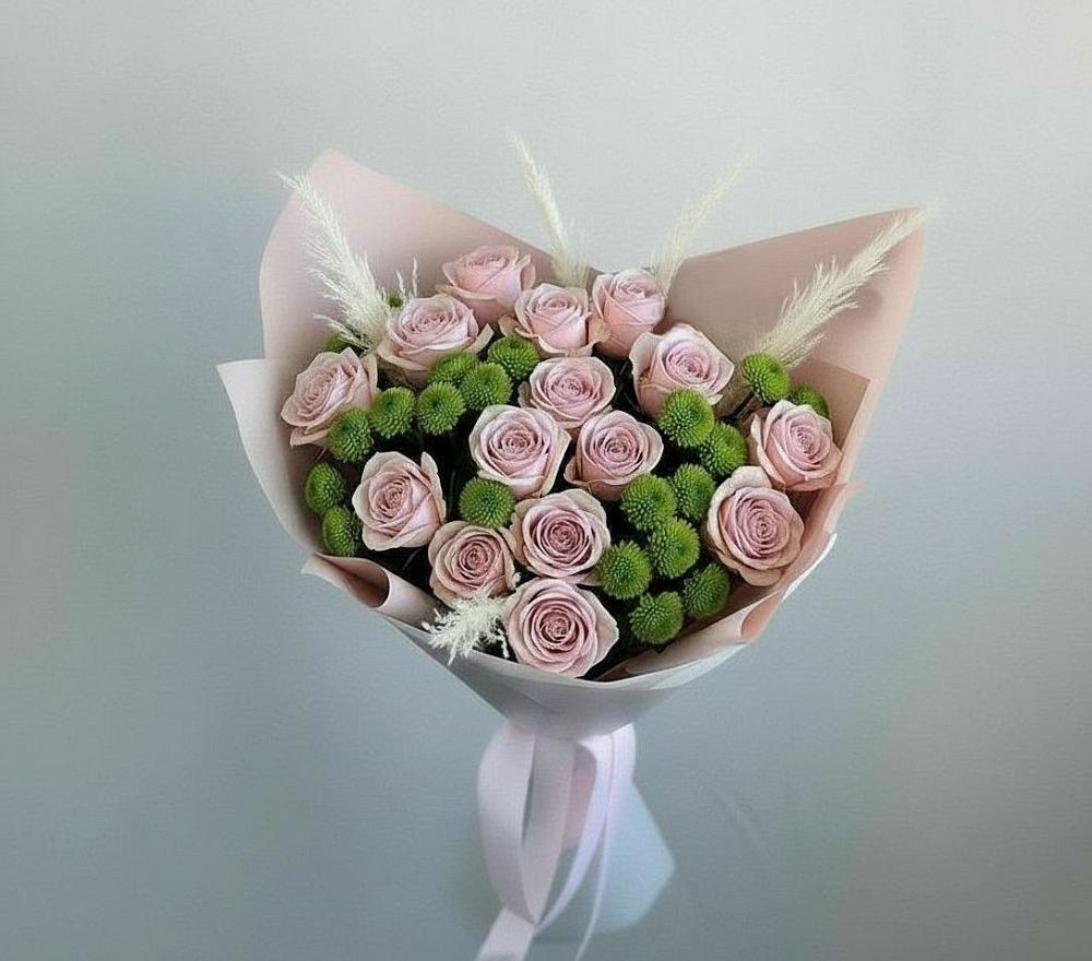 Букет цветов из: Розы и Хризантемы в Боброве