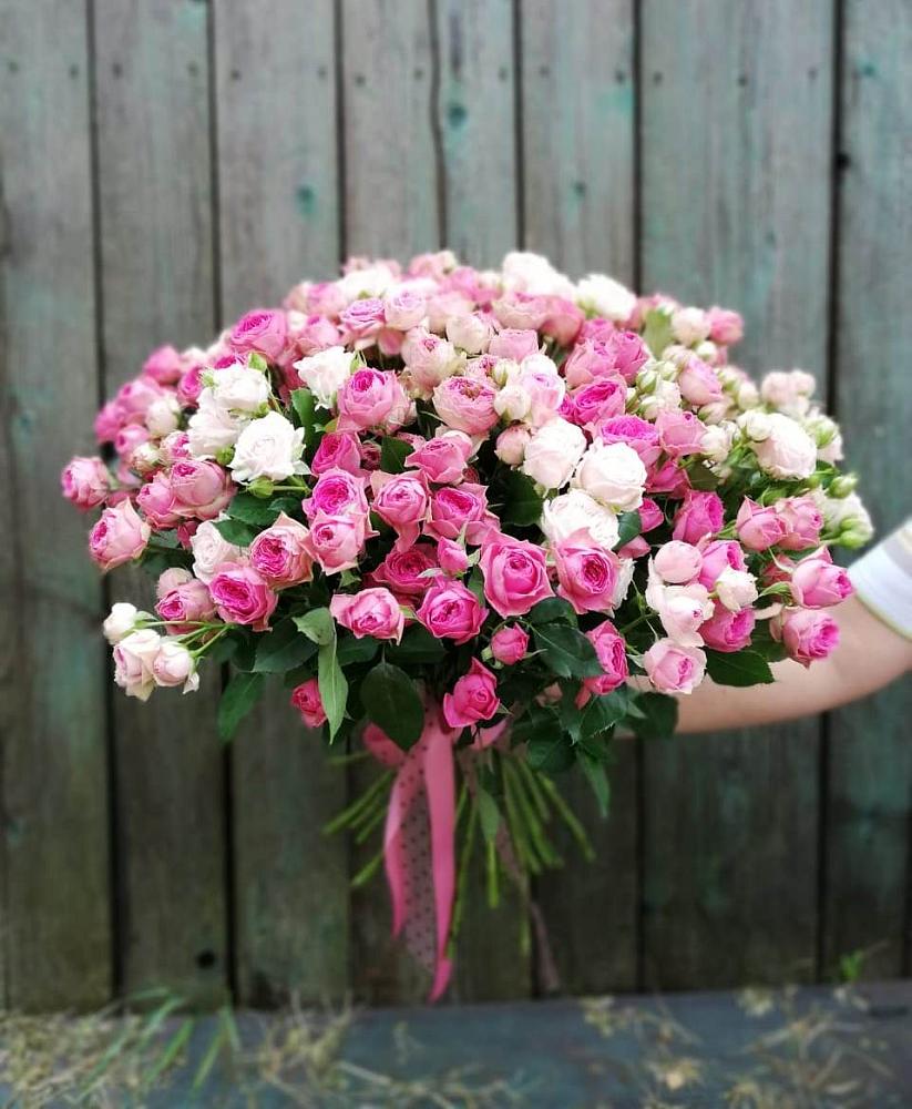 Букет Розовые кустовые розы Натали и Лав Лидия в Боброве