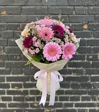 Букет цветов из:  Герберы и Хризантемы в Боброве