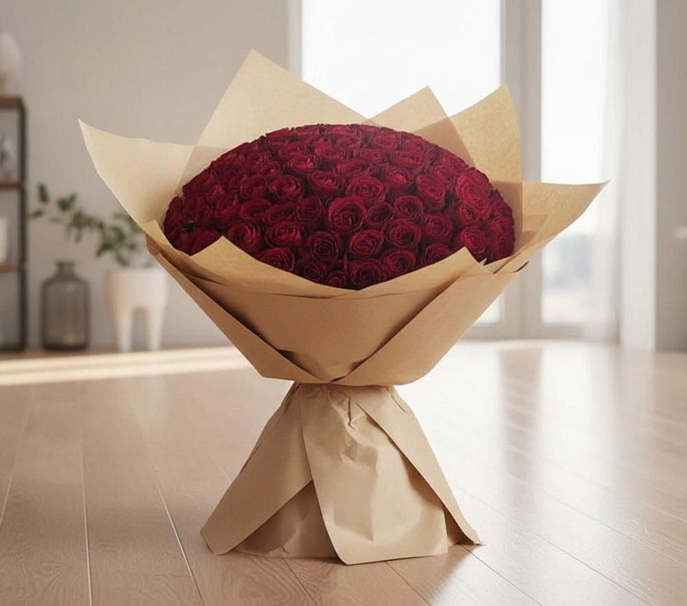 Букет 101 Красная роза в Боброве